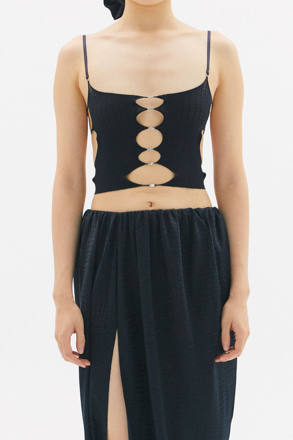 RUIbuilt 25 Spring/Summer Three-piece Button Suspender RUI-RSS25SF01-HEI Onyx Black